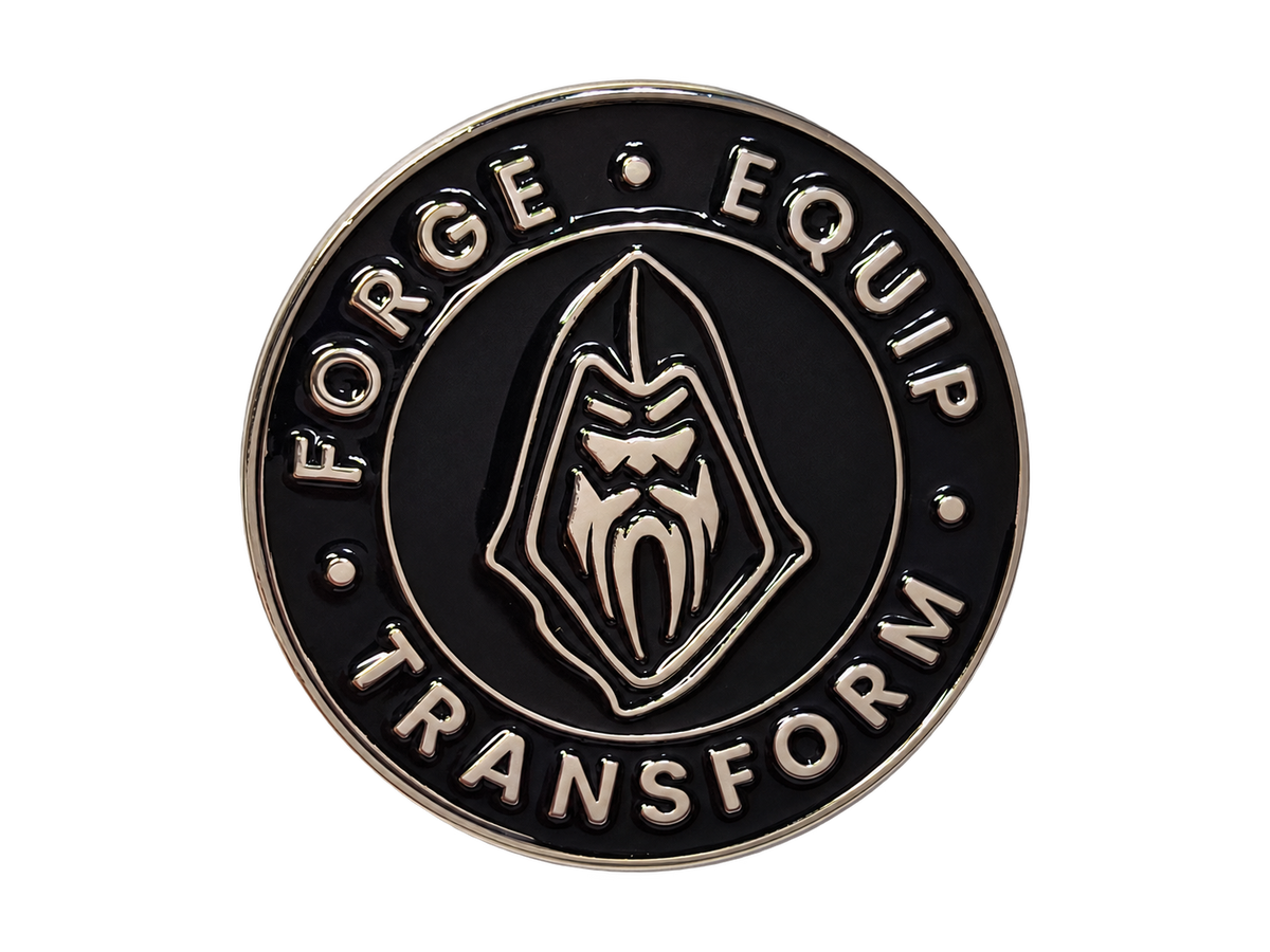 Alkem 1.25in Enamel Pin - Forge. Equip. Transform.